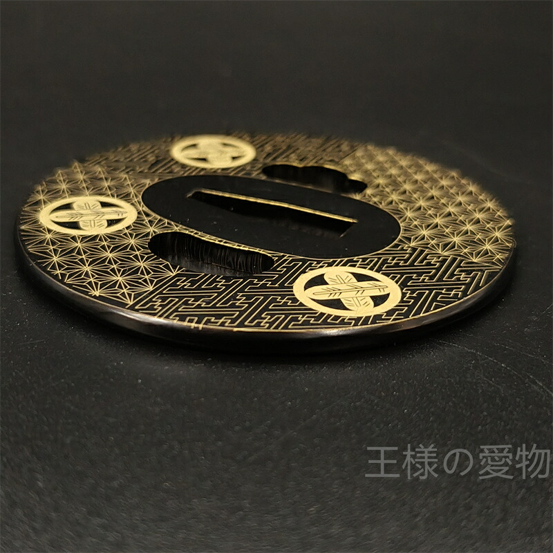 楽天市場】刀鍔 家紋の図 鉄製 絵金 鍔 刀の鍔 つば 鐔 刀鐔 日本刀
