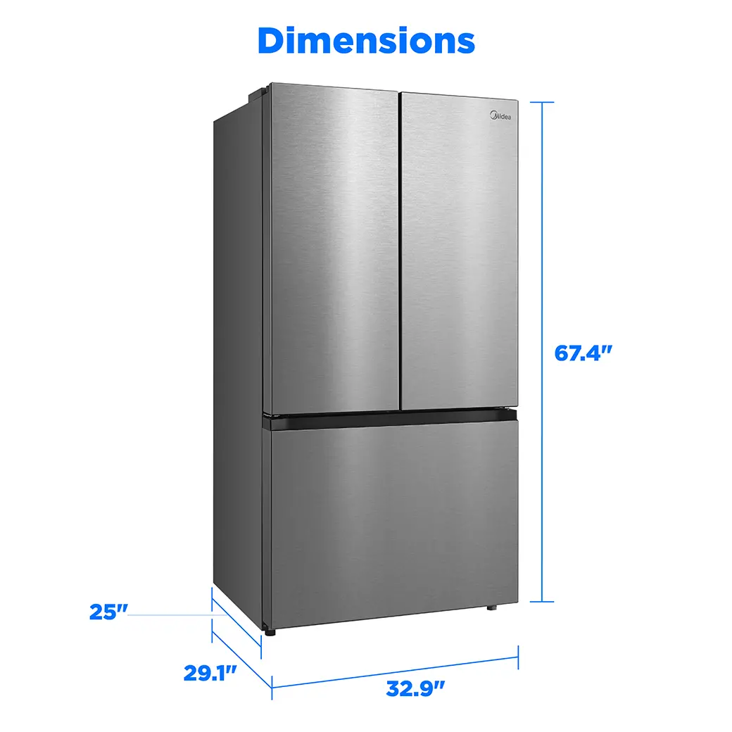 Midea 23 cu. ft. Garage Ready French Door Refrigerator with