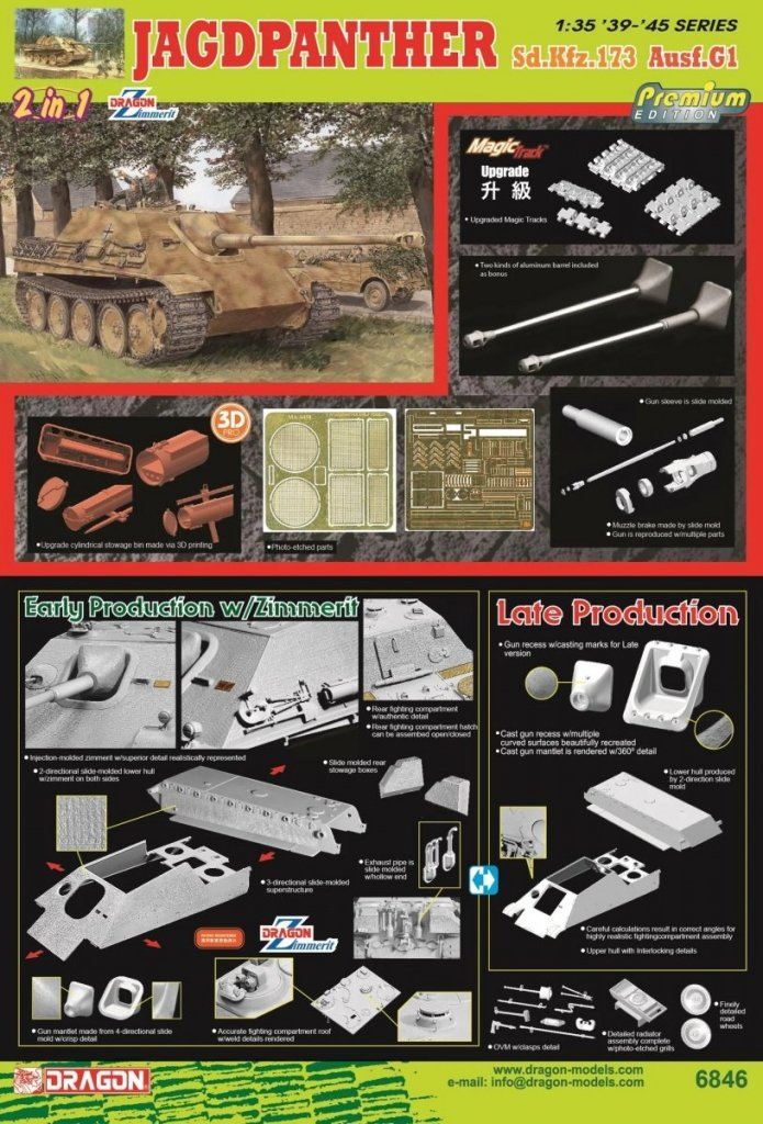 Jagdpanther Sdk.Kfz.173 Ausf.G1 - 2 In 1 Premium Edition Dragon 6846