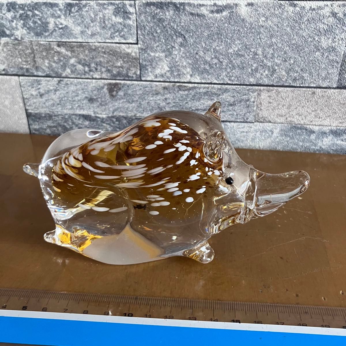 Multi Glass マルティグラス クリスタルガラス 猪 犬 鳥 干支 置物