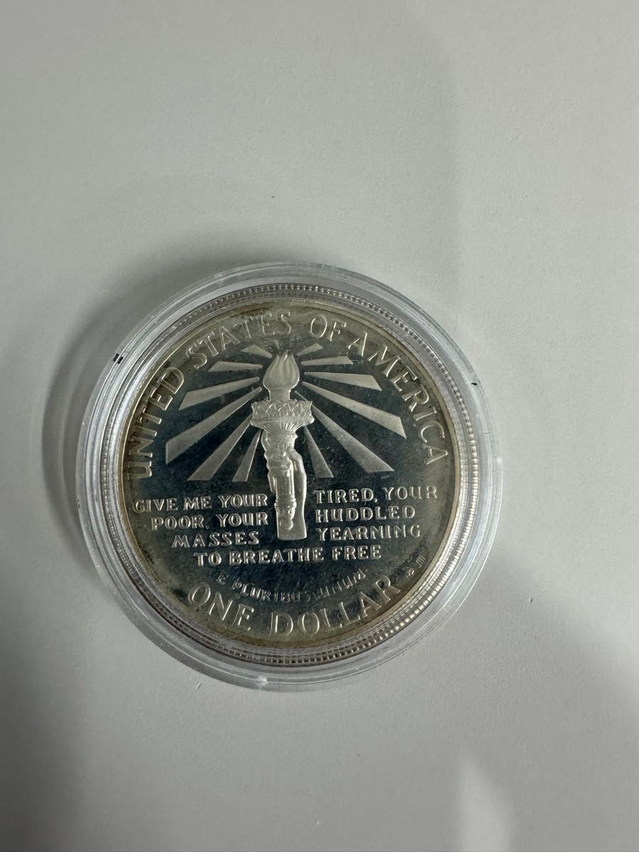 1986年アメリカ合衆国エリス島記念1ドル銀貨自由の女神像 記念コイン 1