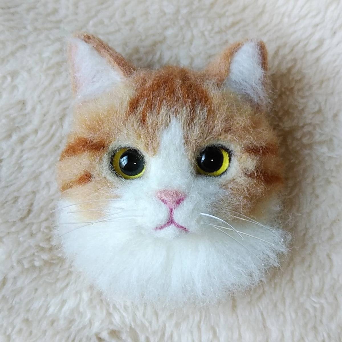 Yahoo!オークション - 羊毛フェルト ハンドメイド 猫 茶トラ白 フェイ