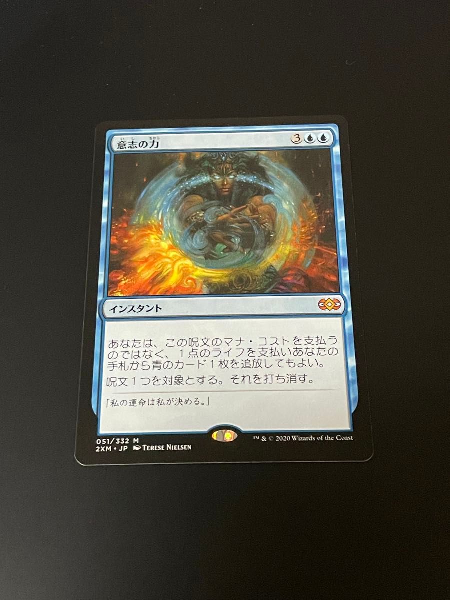 アートプリント MTG Force of Will 意志の力 サイン入り ニールセン氏