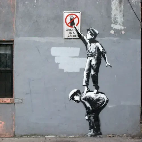 バンクシー「Graffiti is a Crime」の意味とは？ニューヨーク1日目
