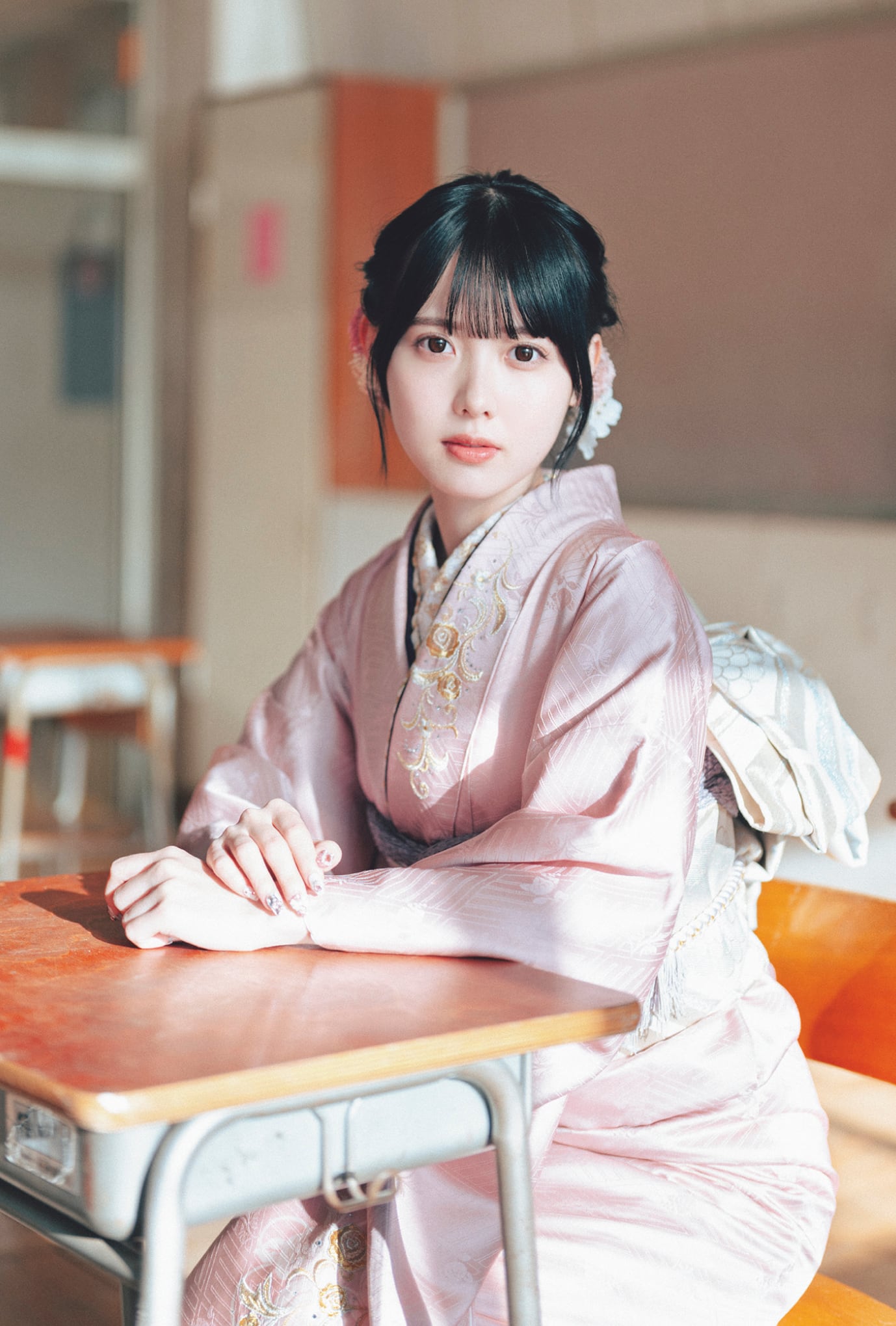 高嶺のなでしこ 松本ももな 直筆サイン 生写真 NO25-にじさんじ緋八