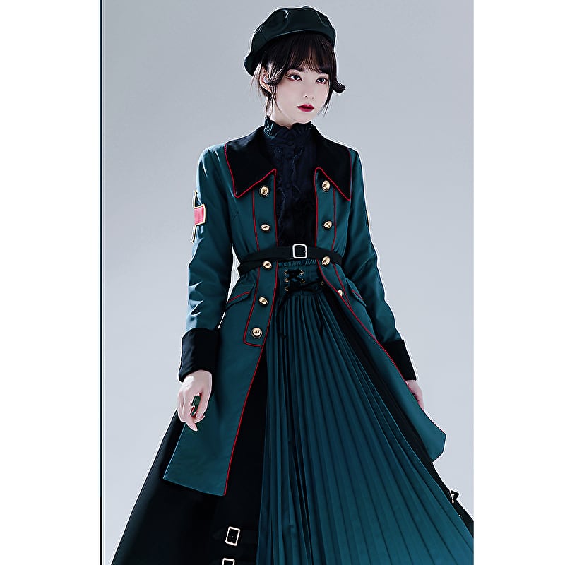 人気第3位 SEASONZ 軍服ロリータ アウター ロングコート ミリタリー服