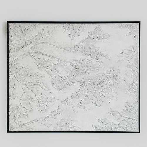 whisper white】 50×60cm 白い絵 ホワイトアート ホワイトインテリア
