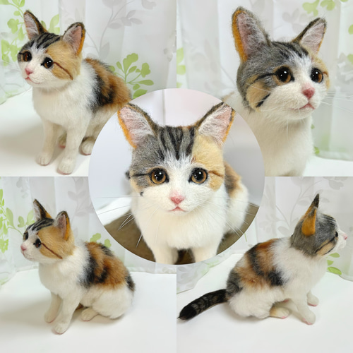 ウチの子オーダー愛猫羊毛フェルト リアル そっくり うちの子 受注製作