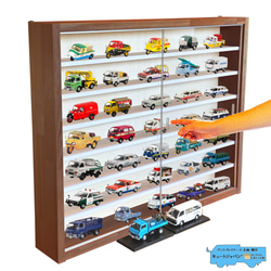 ☆値下げ☆1/43スケール台座付きミニカー収納ケース7段 アクリル障子