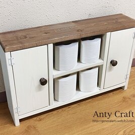 アンティーク風絵本棚（面出し3段+棚2段）幅87cm UN/W 完成品 | iichi