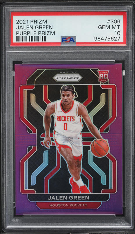2021 Donruss Holo Orange Laser Jalen Green ROOKIE AUTO #209 PSA 8