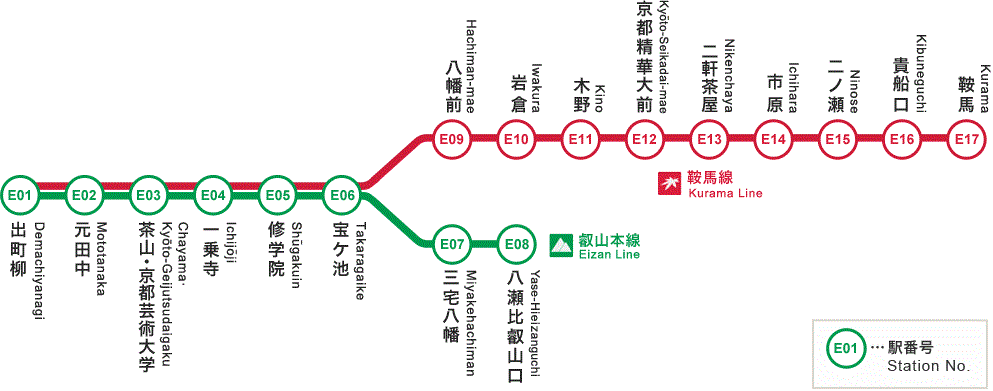 路線図・各駅情報 | 叡山電車を利用する