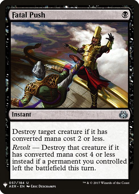 致命的な一押し/Fatal Push》[AER] 黒U | 日本最大級 MTG通販サイト