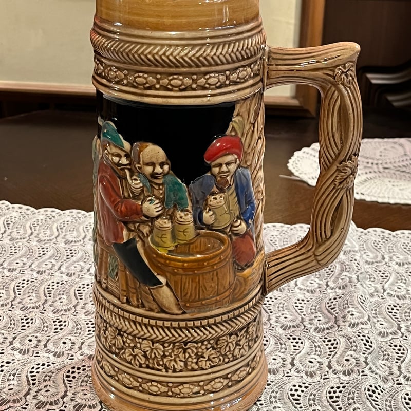 ドイツより！陶器製 ビアマグ ビールジョッキ フラワーベース