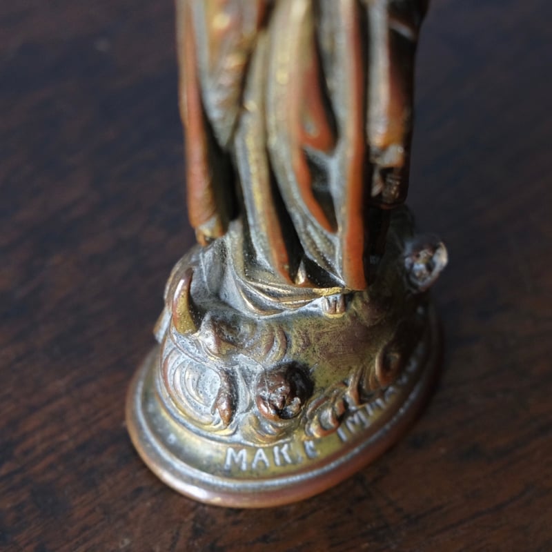 聖母マリア 像 メタル フランス アンティーク 0501709 | jinen_antique