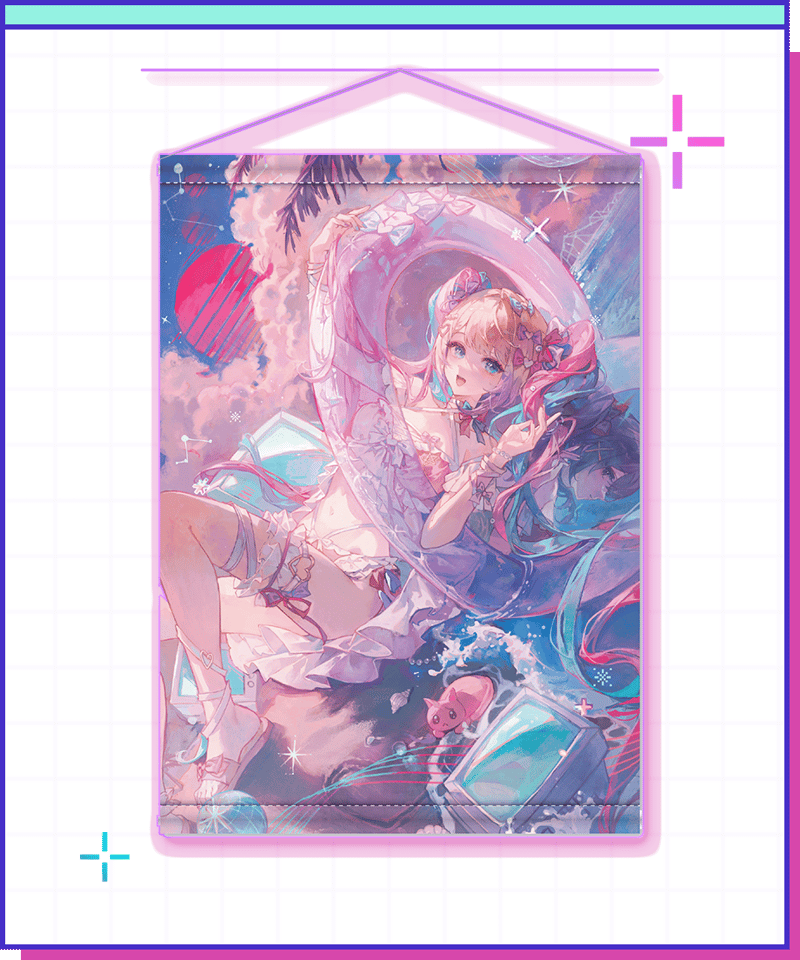 ニディガ東西POPUPSTORE】超てんちゃんサマバケタペストリー | NEEDY