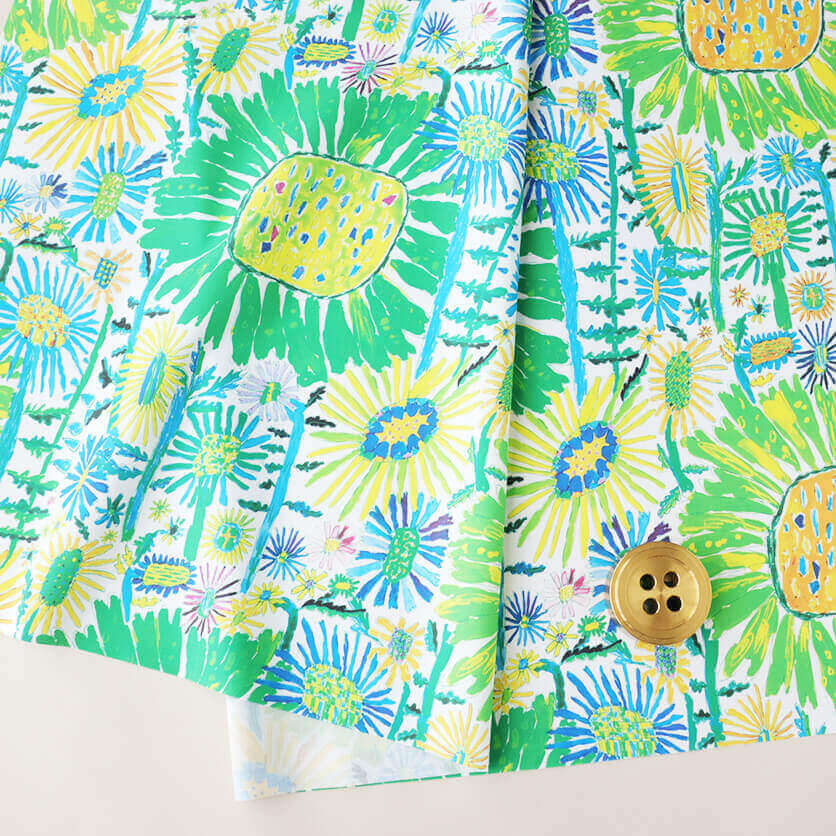 ひまわり柄の布・生地 | nunocoto fabric