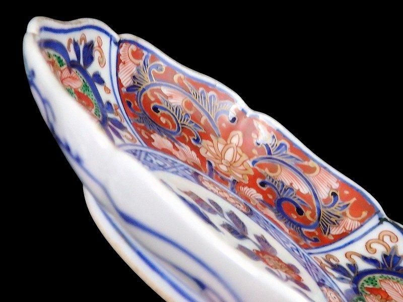 大聖寺伊万里 金襴手 牡丹に金唐草図 4寸皿