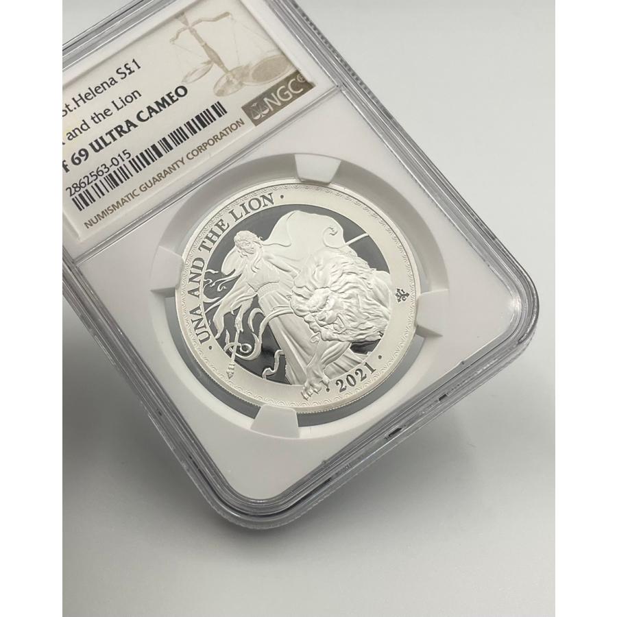 2021年 イギリス ウナとライオン セントヘレナ 1ポンド 1oz 銀貨