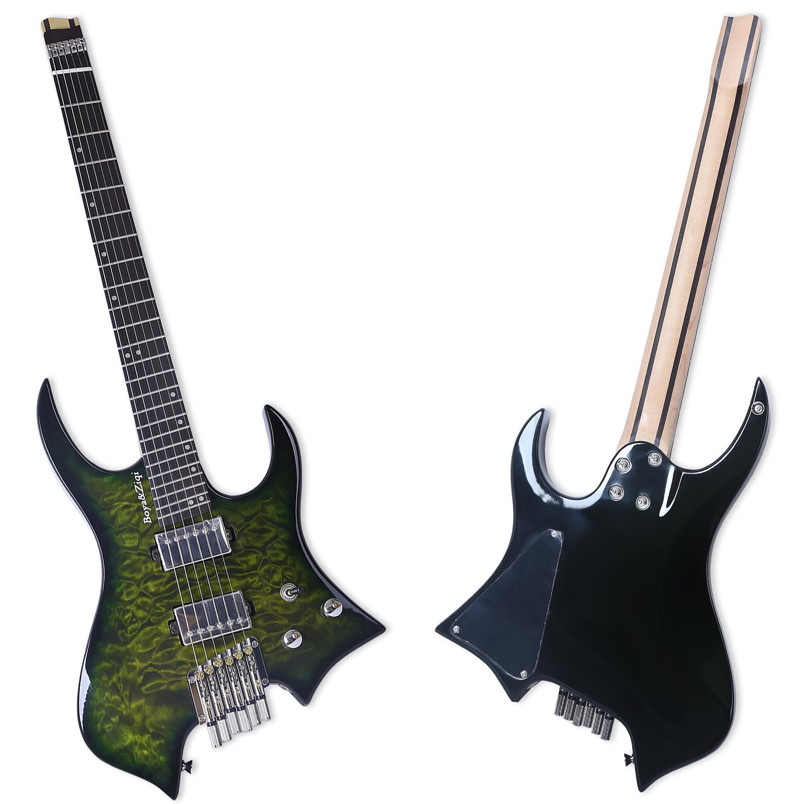 Amazon | Boya&Ziqi ヘッドレスエレキギター LIZARD-6,ファン付き