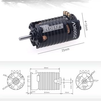 Amazon | P.D Rocket Mini 1410 ラジコン カー用 ブラシレスモーター