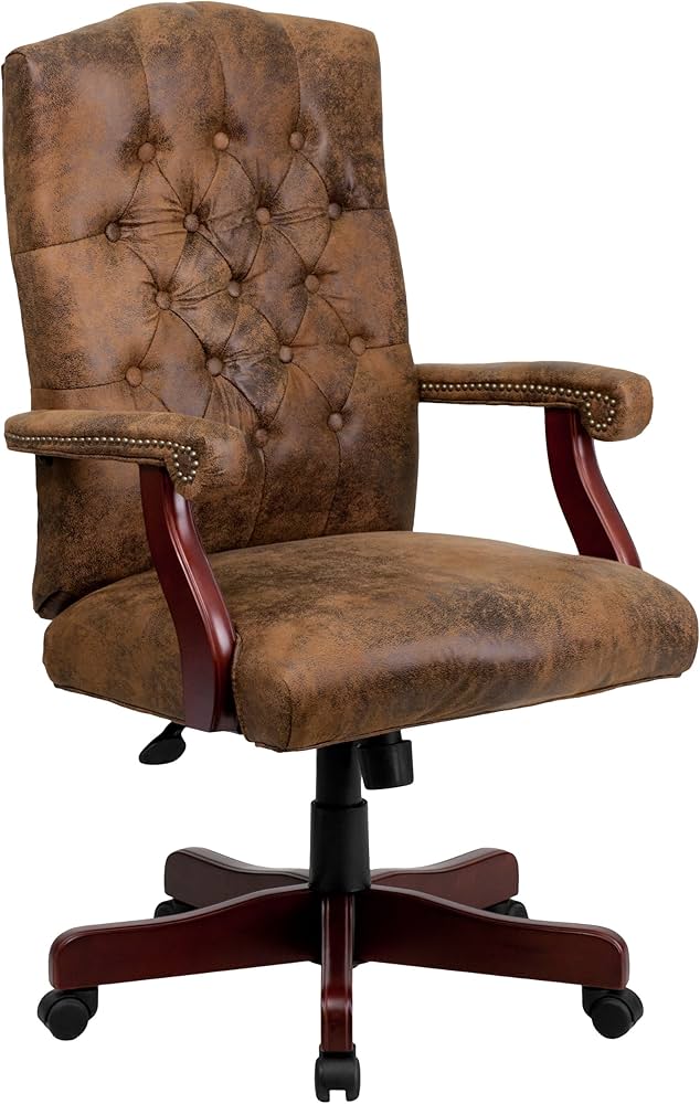 Amazon.com: Flash Furniture Derrick Traditional Microfiber Tufted