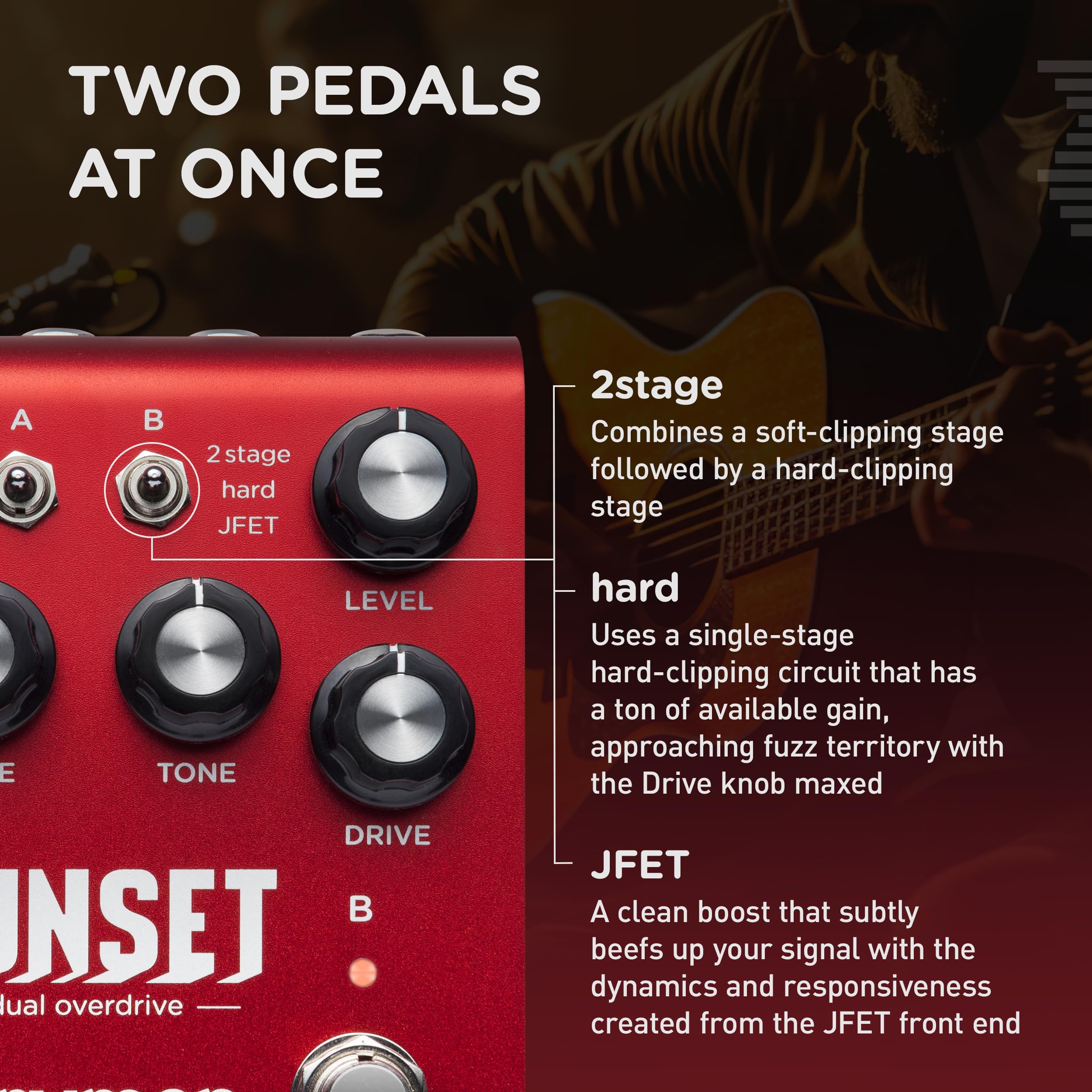 Amazon.com: Strymon Sunset Dual Overdrive and Boost Guitar Effects