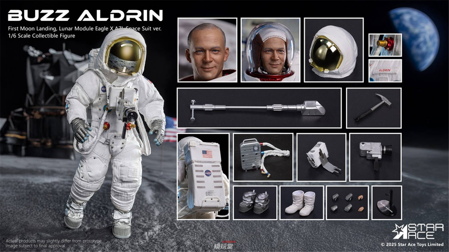 予約 Star Ace Toys 1/6 アポロ11号 宇宙飛行士 バズ・オルドリン