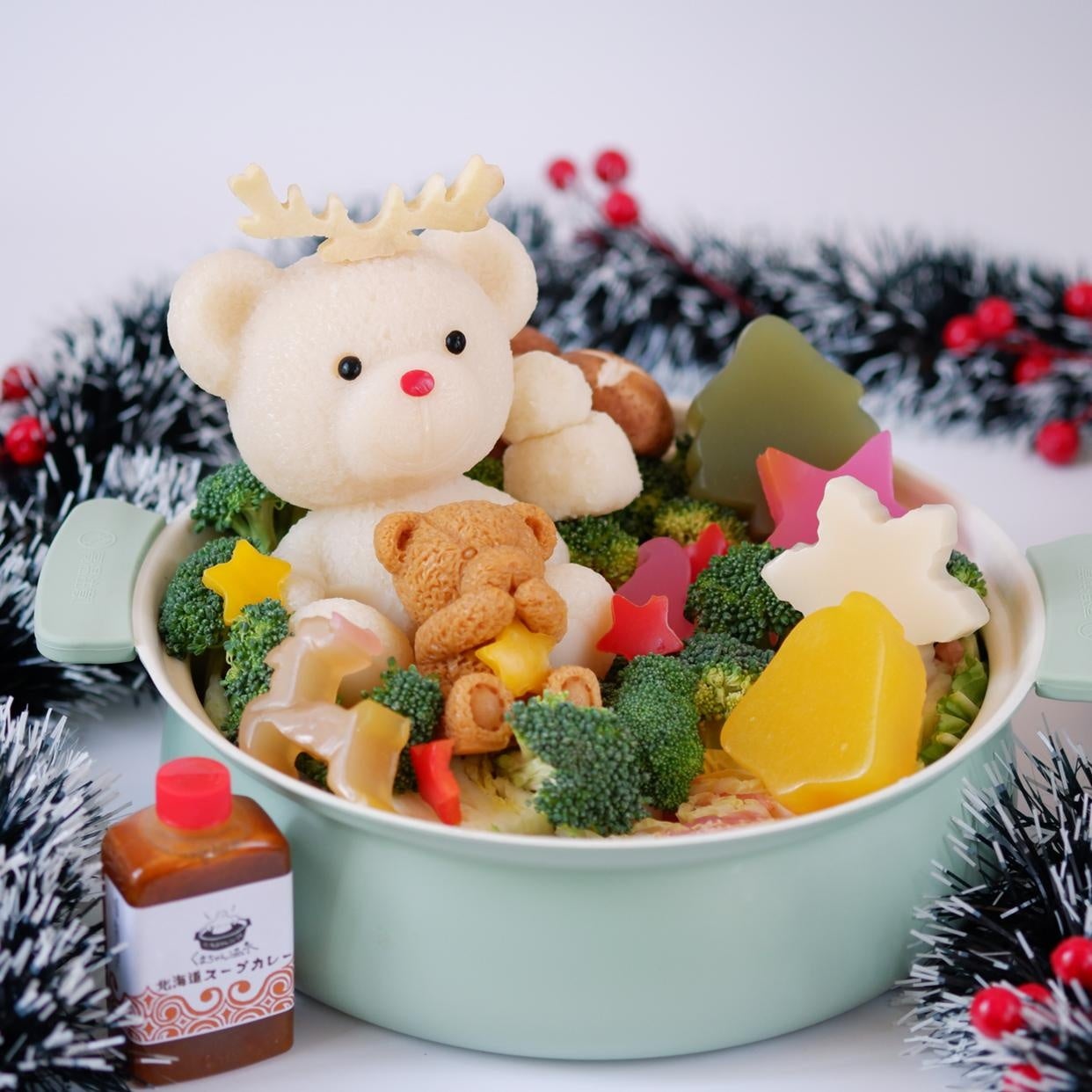 おうちクリスマスが楽しくなる！くまちゃん温泉・メリクリセットがLINE