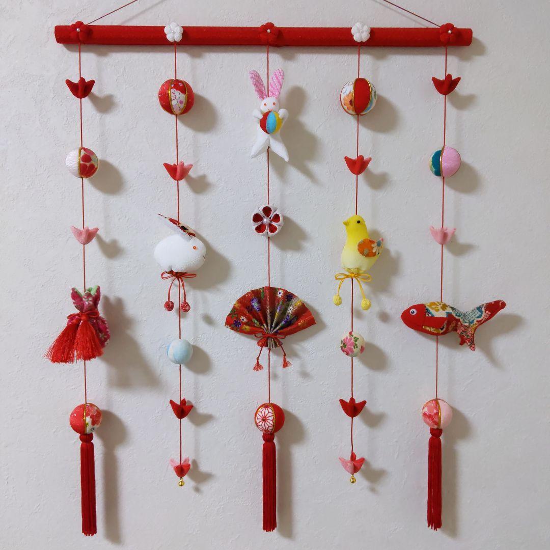 ちりめん細工　お祝い壁掛け下げ飾り (小) 壁掛け飾り — ちりめん細工館 公式オンラインショップ