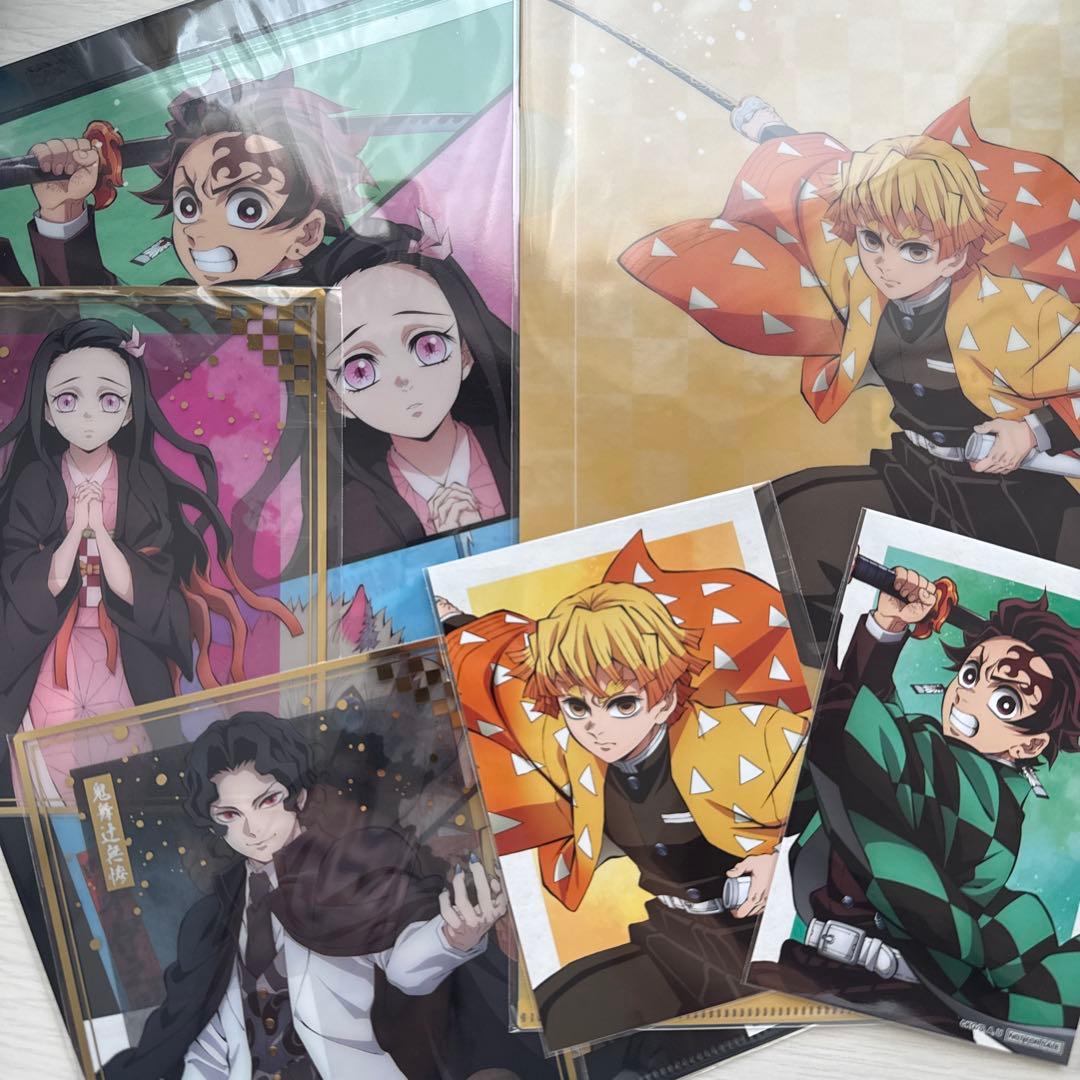 鬼滅の刃 アニプレックスオンラインくじ　ファイル　クリア色紙　プロマイド 鬼滅の刃 アニプレックス オンライン くじ クリア色紙 ファイル