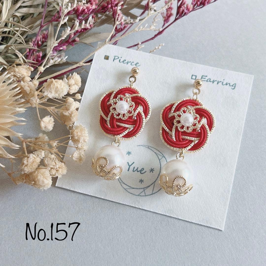 *お花とパールのピアス*【No.157】 ピアス レディース パール 真珠 czダイヤ 花 フラワー 2way 18金 18k