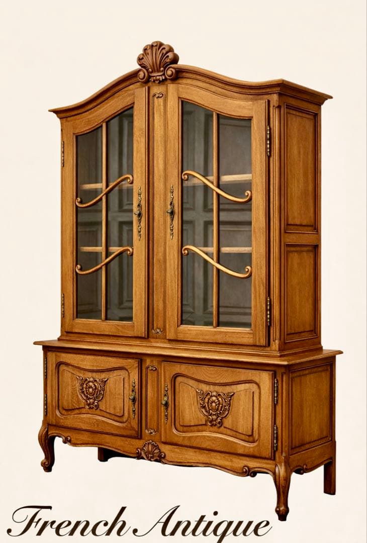 フランス アンティーク 家具 キャビネット 飾り棚 オーク材 1930年代 フランス アンティーク 家具 キャビネット 飾り棚 収納 リビング