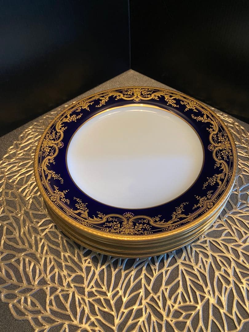 Noritake 金彩中皿5枚 Noritake KENT 5422 Fine China Japan 5 Piece Lot Retired Mid