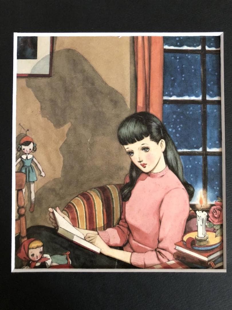 昭和レトロ 中原淳一 【過ぎた日の日記 ひまわり１月号】 年代物・希少画集画 中原淳一の少女雑誌 『ひまわり』展～焼け跡に咲いた復興の花～」 弥生