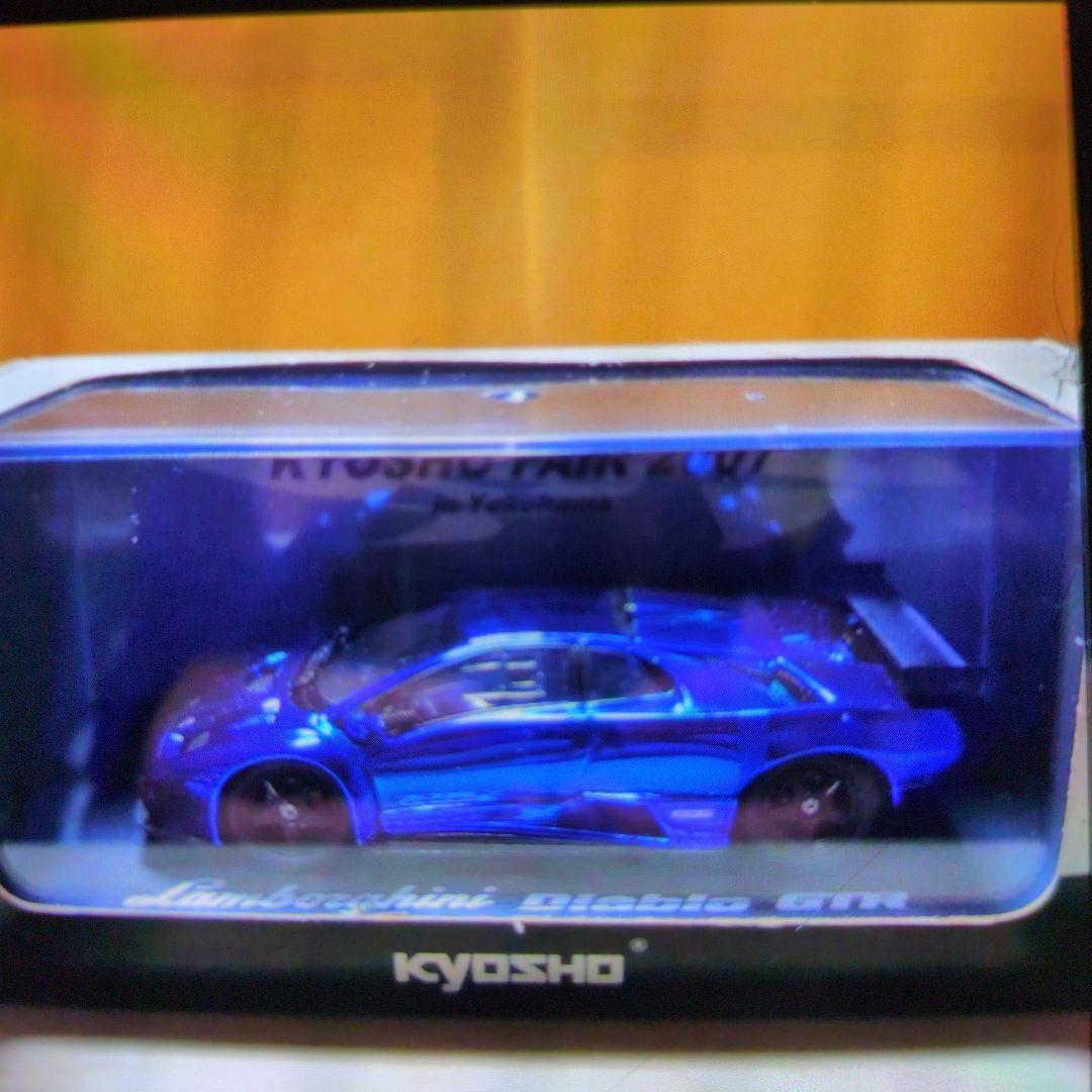 1/43.ランボルギーニGTR.ブルークローム。 京商フェア2007横浜。 予約] 京商 1/18 ランボルギーニ ディアブロ GTR ブルー KSR18509BL