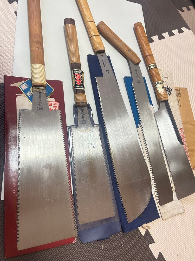 日本の鋸 5本まとめ売り Yahoo!オークション - 未使用 諏訪大五郎 元祖 本焼本造り両刃鋸 計5
