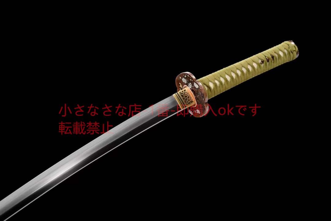 26寸地肌鋼焼刃武士刀『花鳥拵打刀』 武具 刀装具 日本