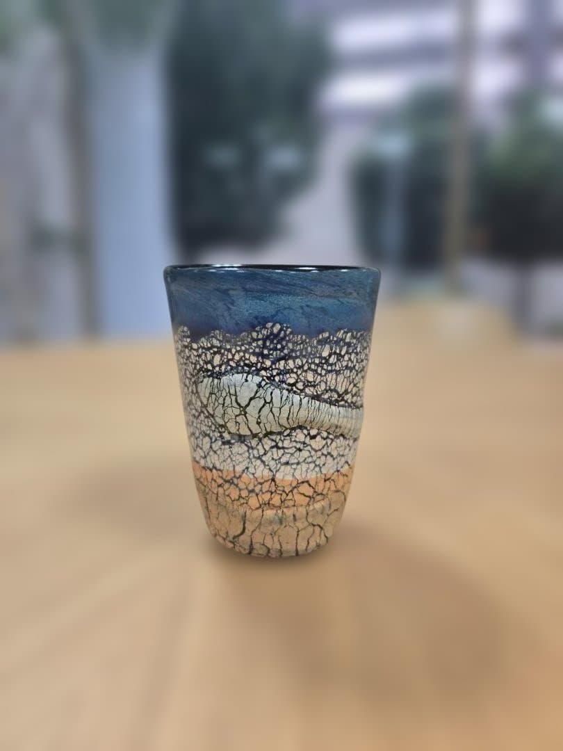 稲嶺 盛一郎作 オーロラ土紋波巻宙吹ロンググラス　モスグリーン 楽天市場】宙吹ガラス工房虹 琉球ガラス 稲嶺盛一郎作 オーロラ土紋