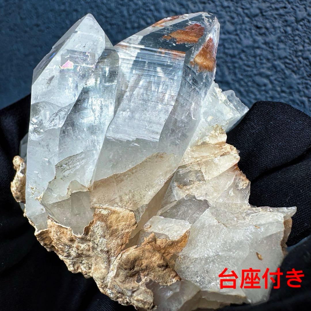 希少高透明度❗️マニカラン産レインボーヒマラヤ水晶クラスター超強いパワーA1409 特別価格/高品質・インド/マニカラン産]ヒマラヤ水晶クラスター/原石