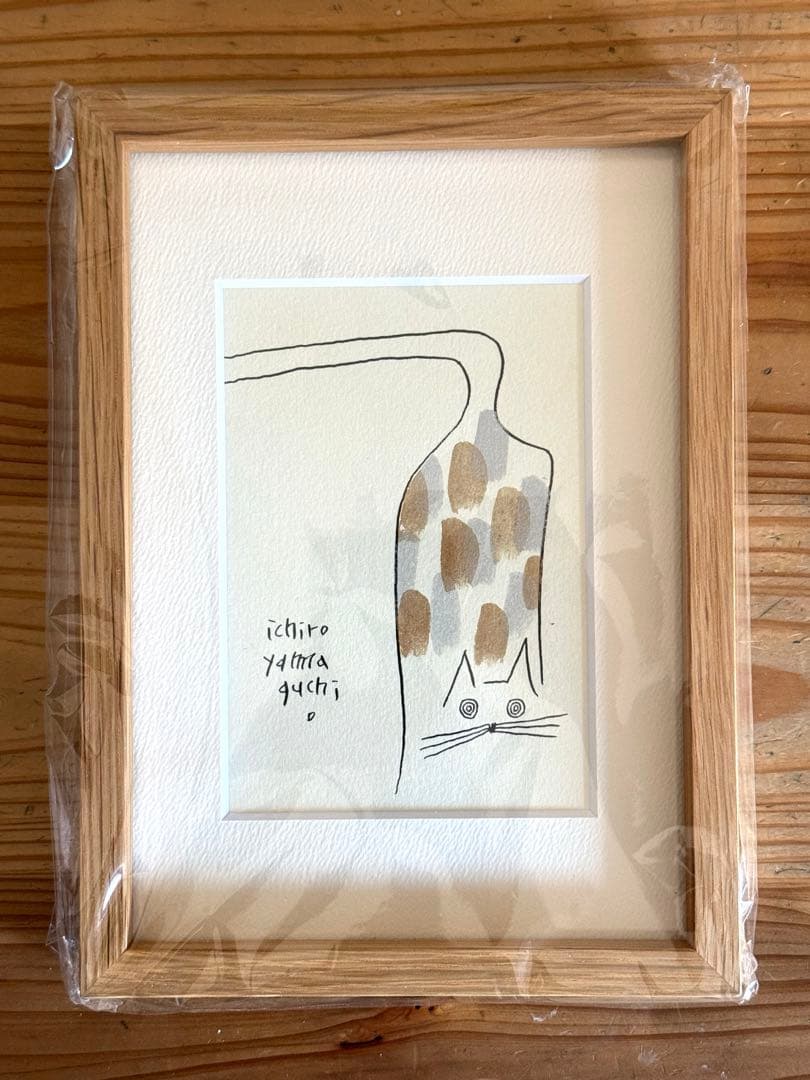 【原画・額装】山口一郎 直筆原画 猫 IDEE購入 山口一郎 Cat C サイズM | G.E.M ONLINE STORE – ラグ・絨毯専門店