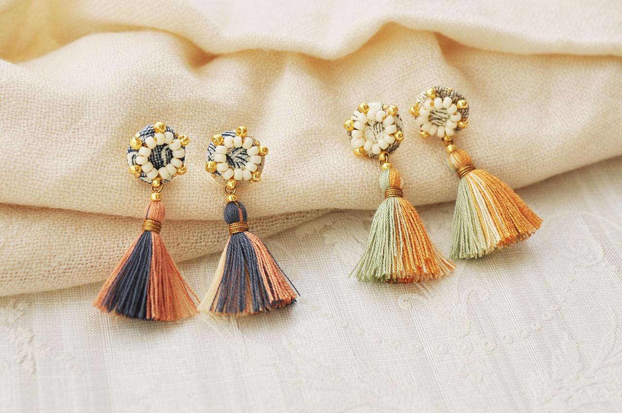 ロゼットタッセルピアス - tassel de sica | minne byGMOペパボ 国内